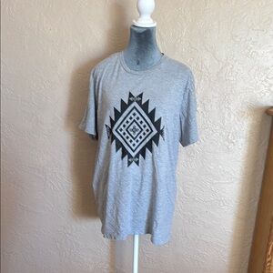 Gray Geometric Print Women’s T-Shirt